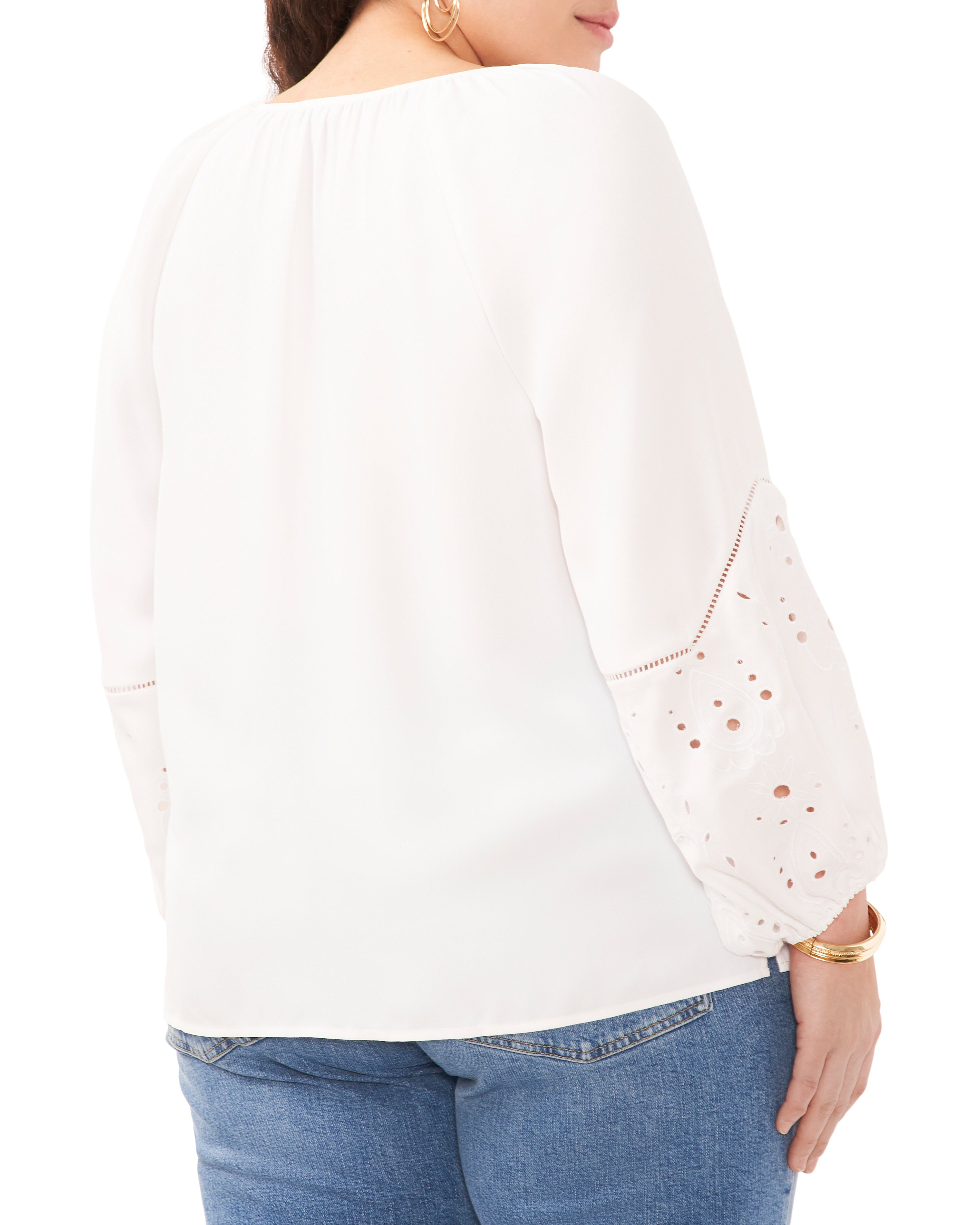 Viscose blouse with 1/2 sleeves - Green - Sz. 40-64