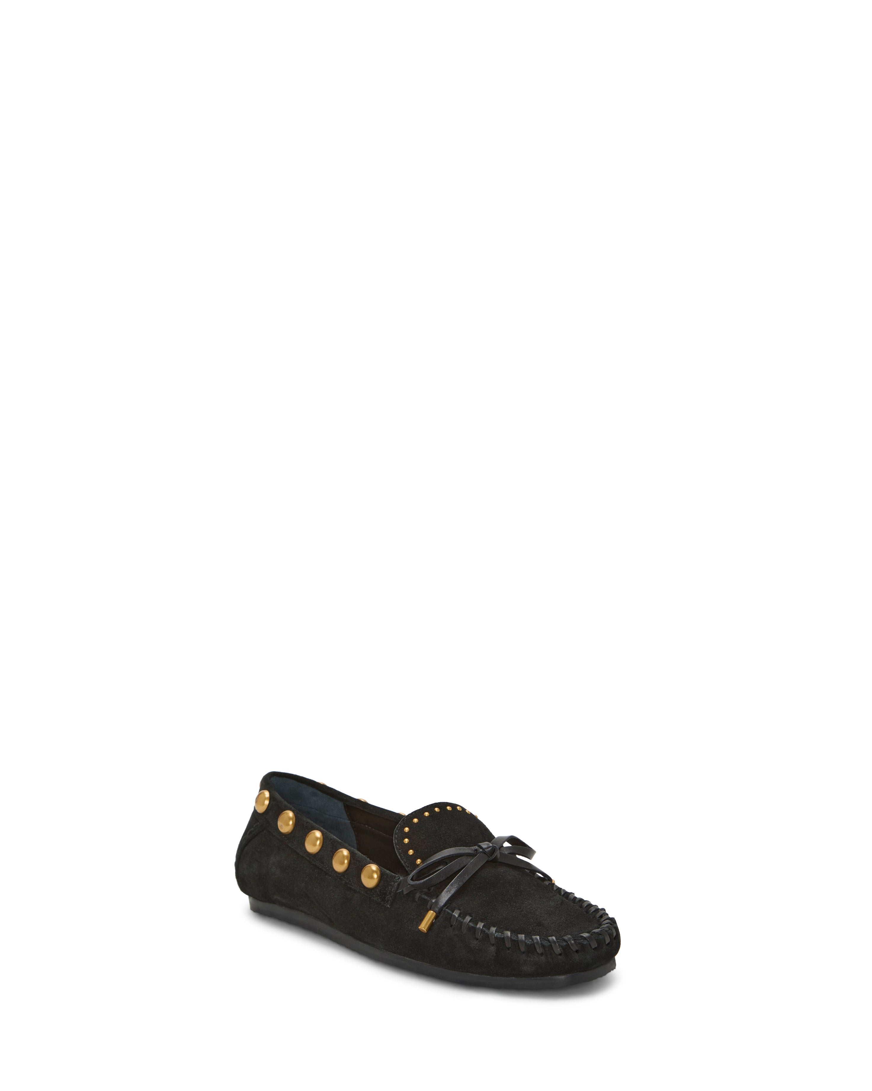 (取寄) ヴィンスカムート レディース シンドリー Vince Camuto women Sindree Black Sennett Studded Mocassin - Vince Camuto
