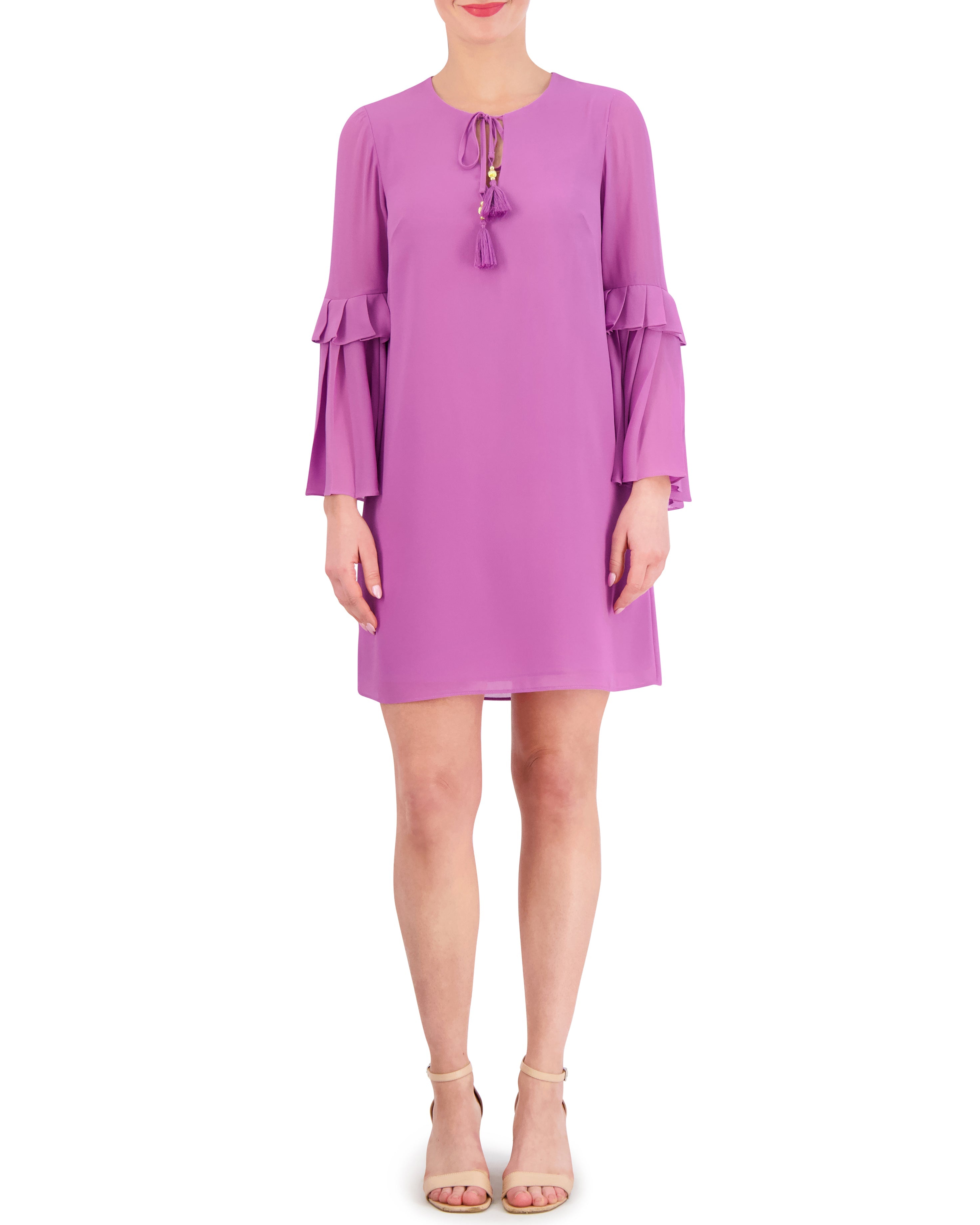 Chiffon Bell Sleeve Minidress Vince Camuto