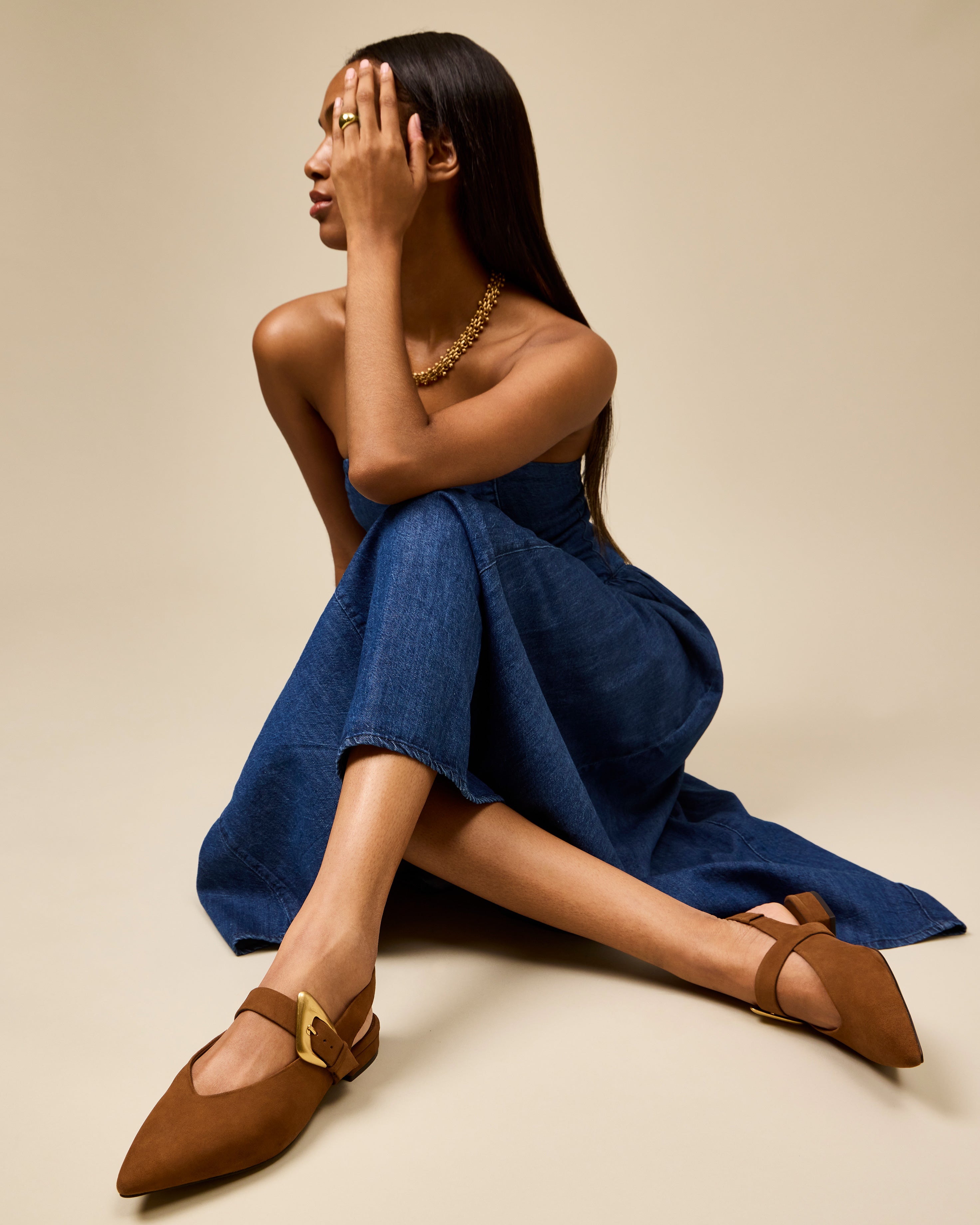 Amoret Buckle Slingback Mule - Vince Camuto