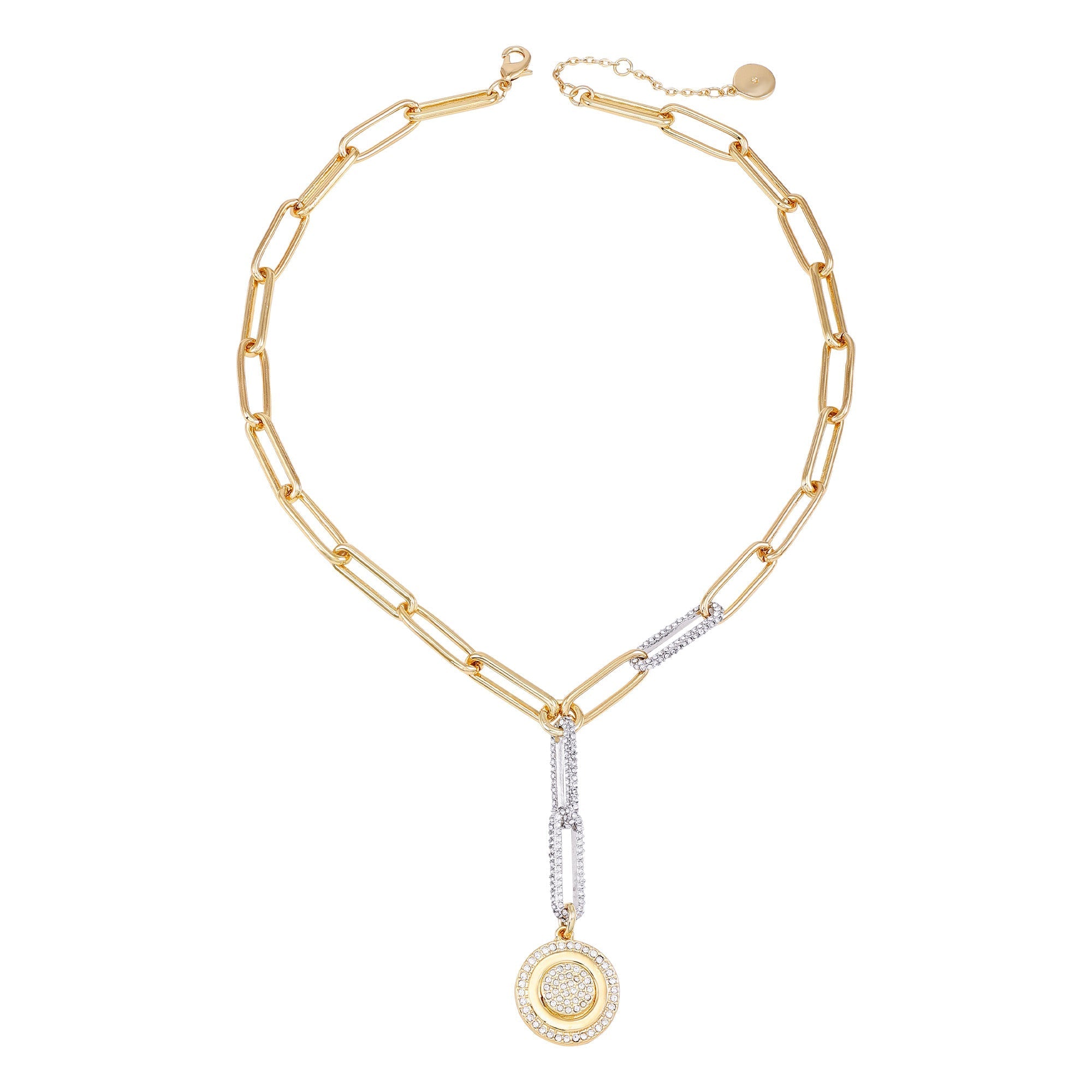 Two Tone Coin Pendant Y Necklace - Vince Camuto