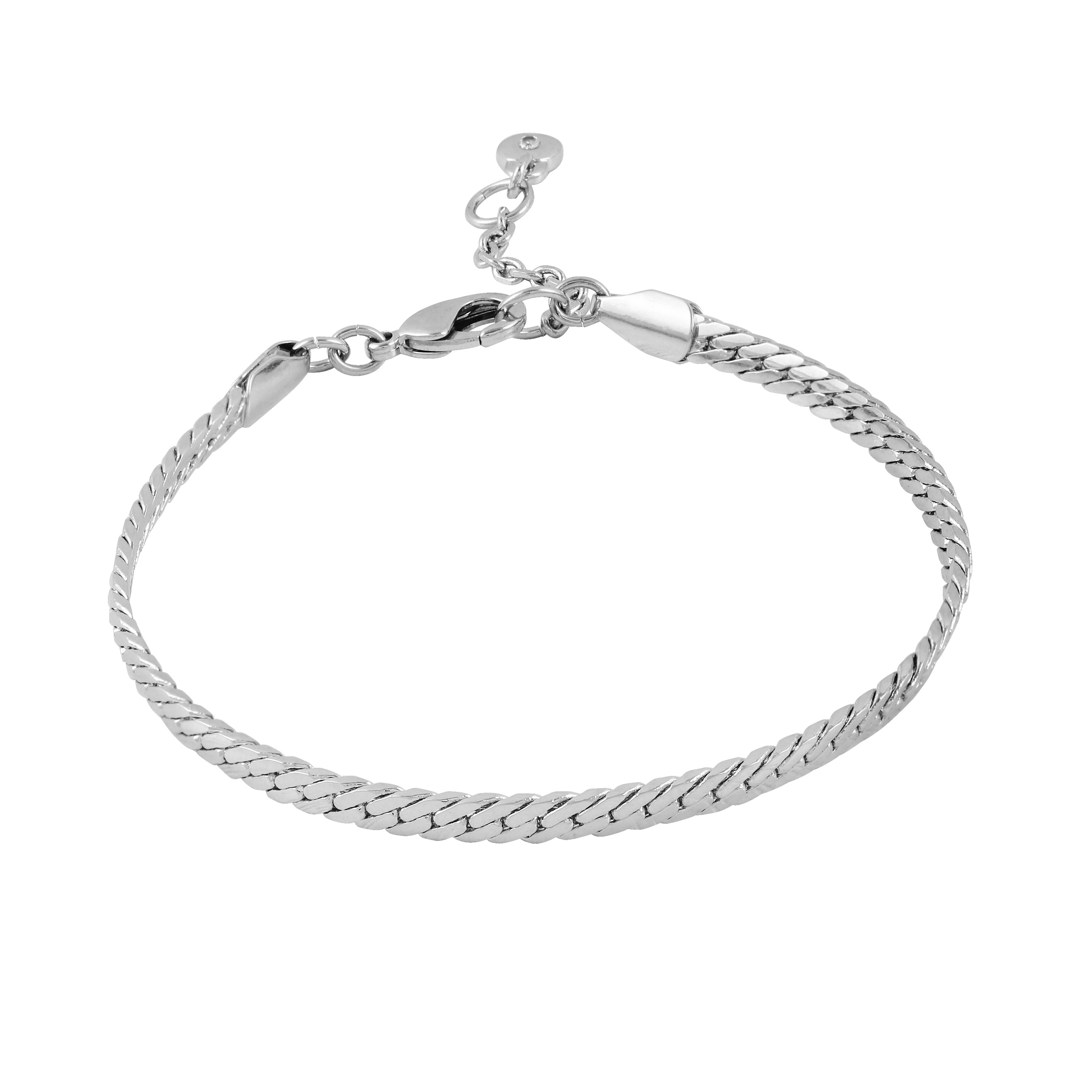 Silvertone Snake Chain Line Bracelet - Vince Camuto