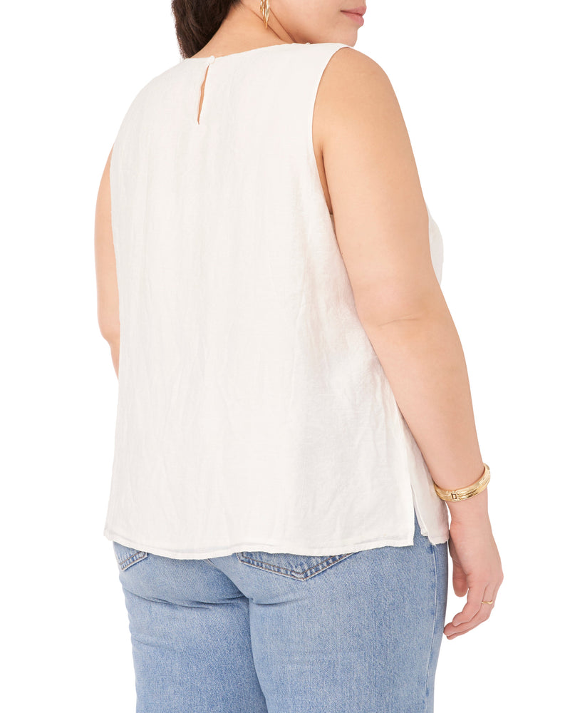 Plus-Size Beaded Sleeveless Blouse - Vince Camuto