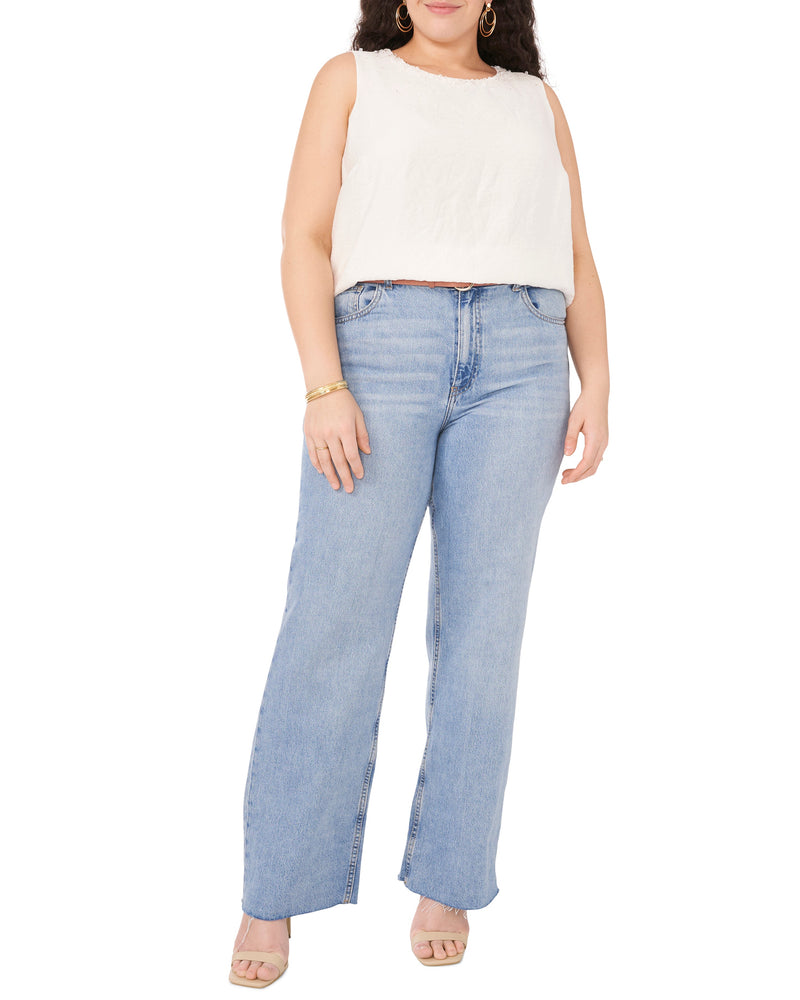 Plus-Size Beaded Sleeveless Blouse - Vince Camuto