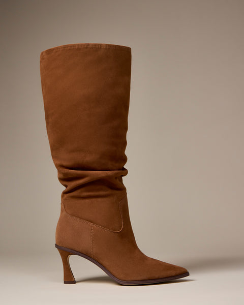 Kindre Extra Wide Calf Slouchy Knee High Boot - Burnt Sugar - Vince Camuto