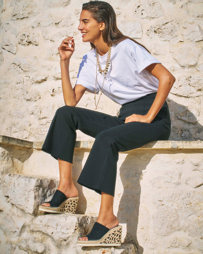 Brissia Wedge Mule - Black - Vince Camuto