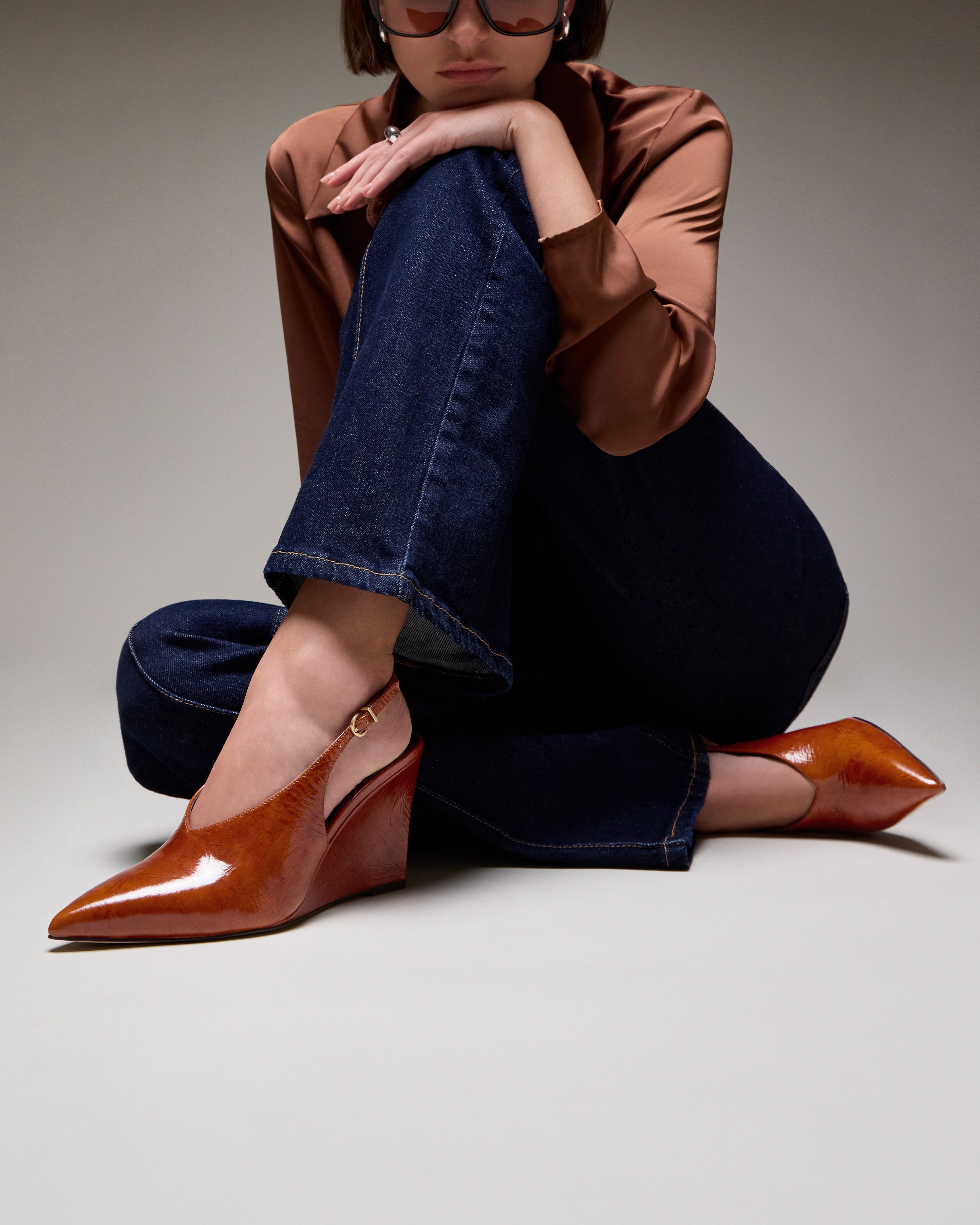 Meristi Wedge Pump - Tan - Vince Camuto