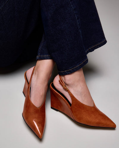 Meristi Wedge Pump - Tan - Vince Camuto