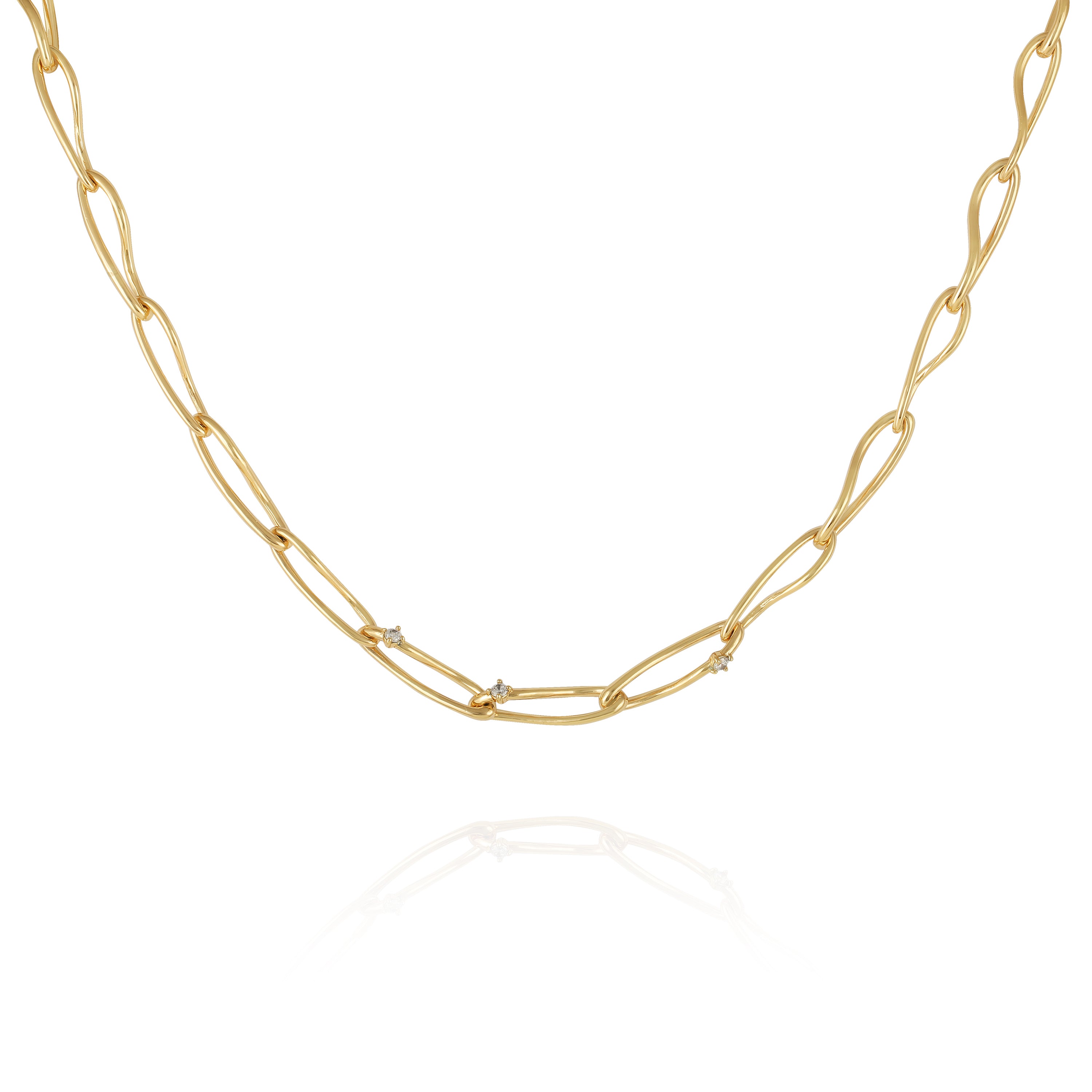 Goldtone Twisted Link Chain Necklace - Vince Camuto