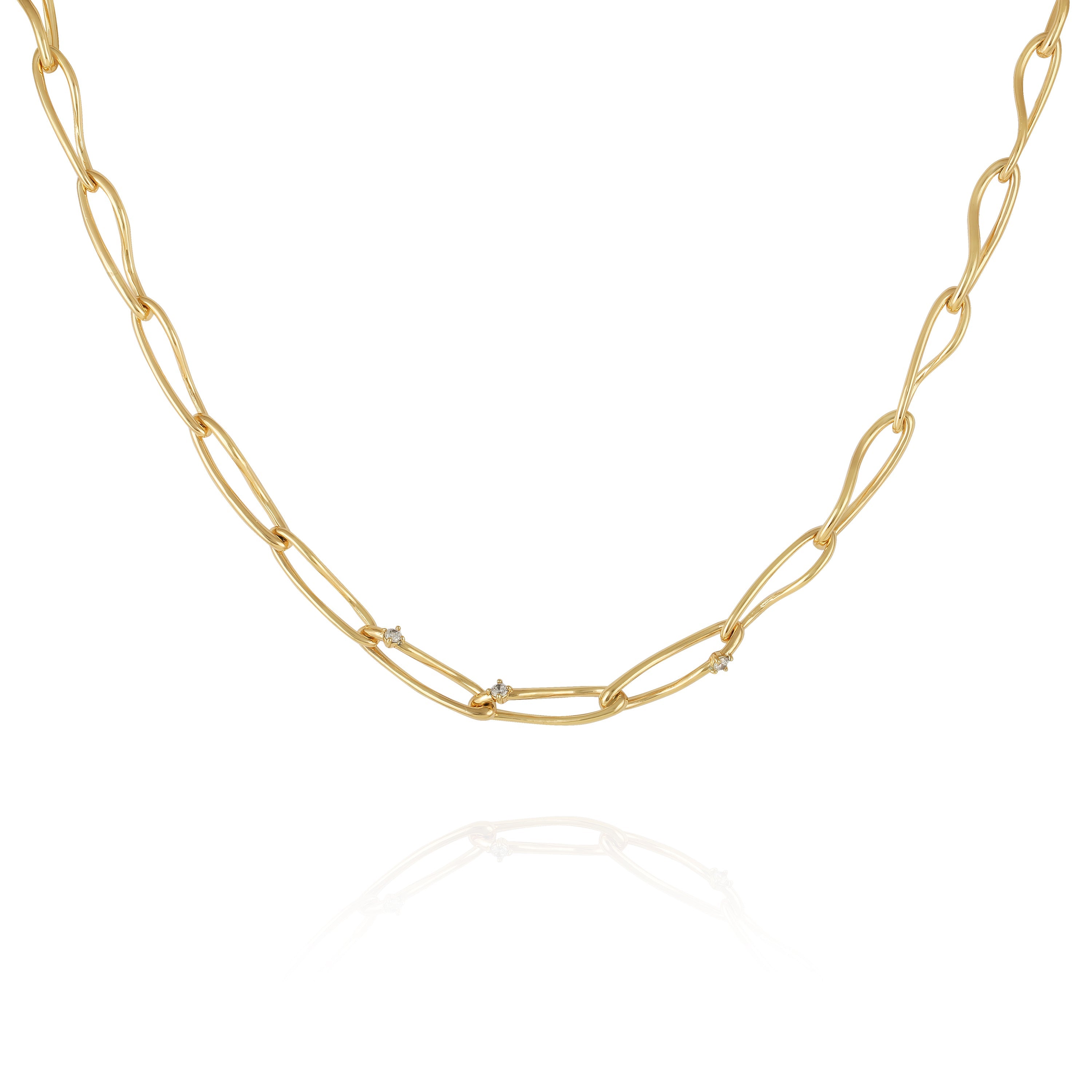 Goldtone Twisted Link Chain Necklace - Vince Camuto