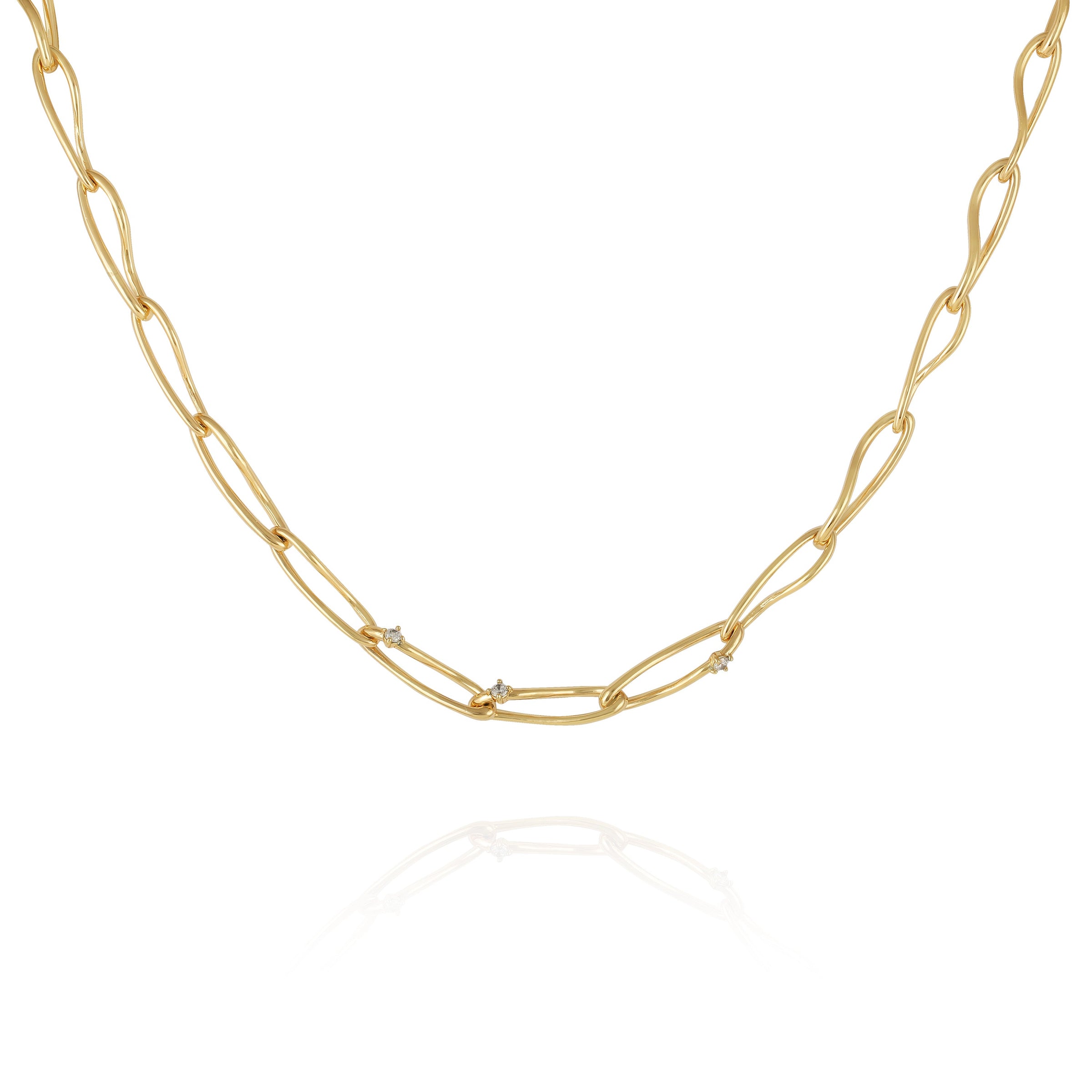 Goldtone Twisted Link Chain Necklace - Gold Tone - Vince Camuto