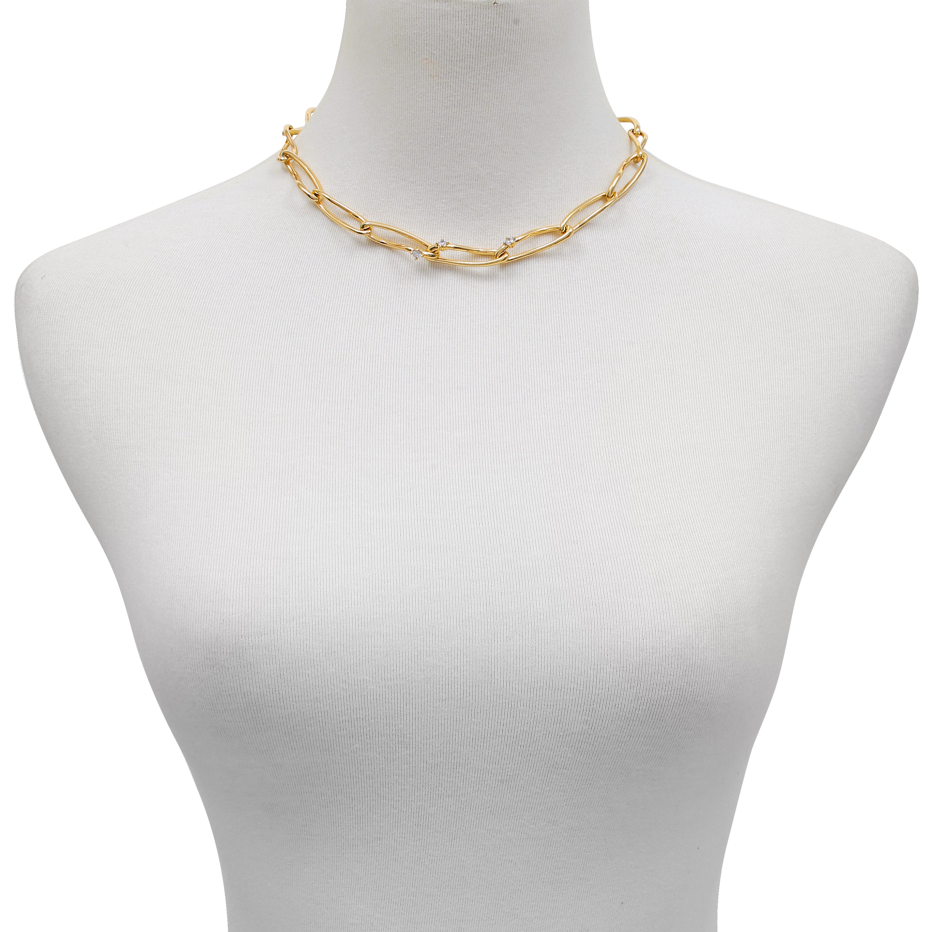 Goldtone Twisted Link Chain Necklace - Vince Camuto