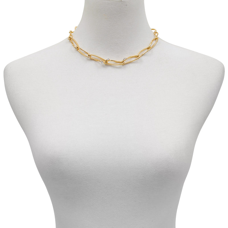 Goldtone Twisted Link Chain Necklace - Vince Camuto