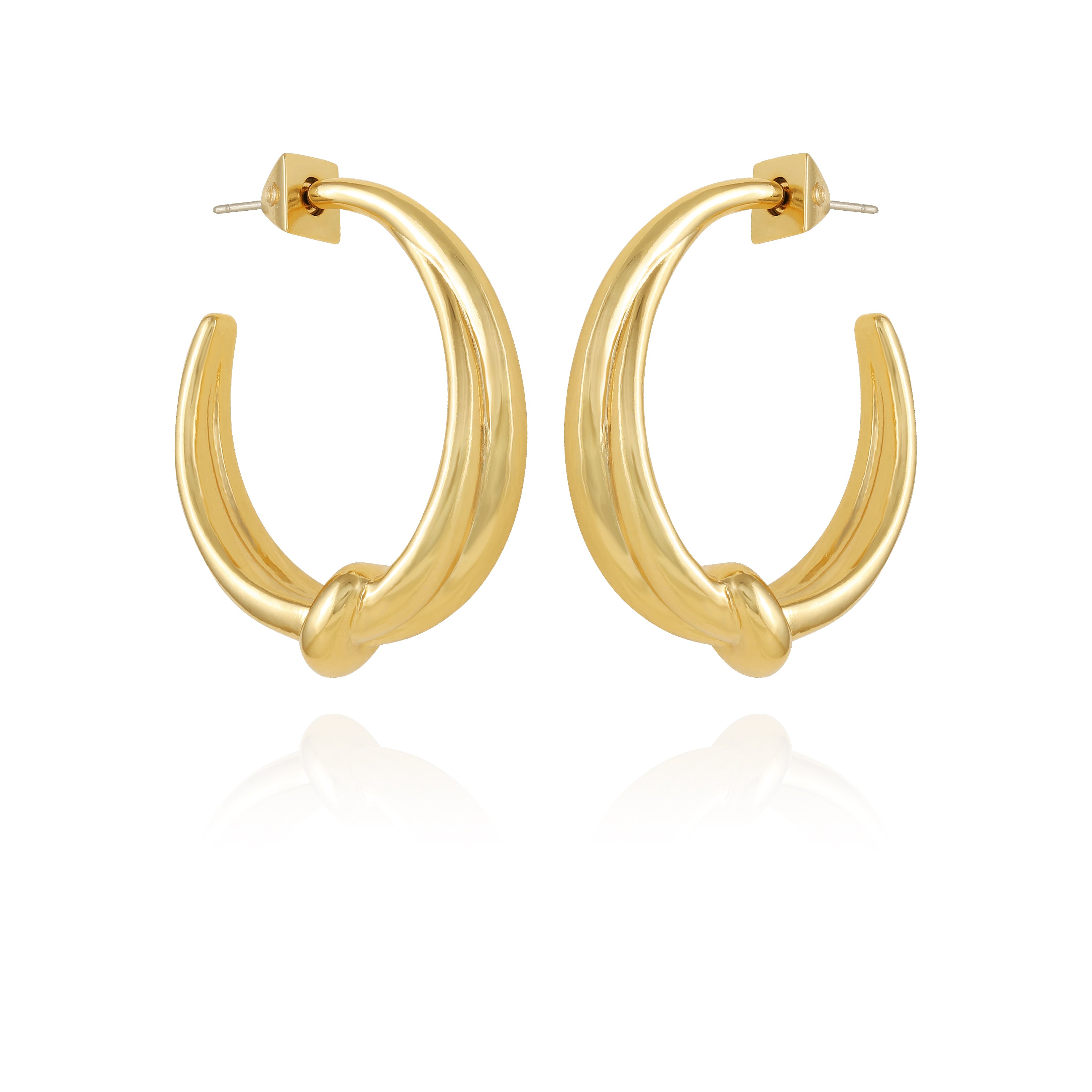 Goldtone Open Knotted Hoop Earrings - Vince Camuto