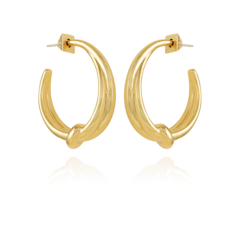Goldtone Open Knotted Hoop Earrings - Vince Camuto
