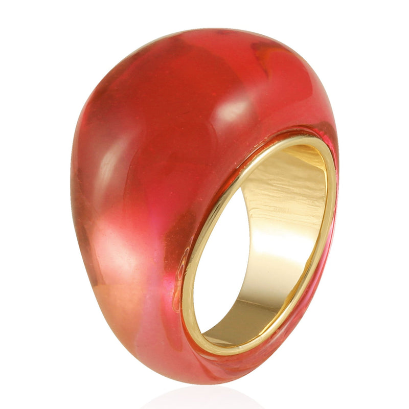 Goldtone Mixed Red Cocktail Ring - Gold Tone - Vince Camuto
