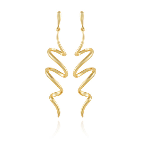 Goldtone Spiral Corkscrew Earrings - Vince Camuto