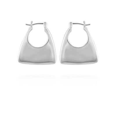 Silvertone Purse Click Hoop Earrings - Vince Camuto
