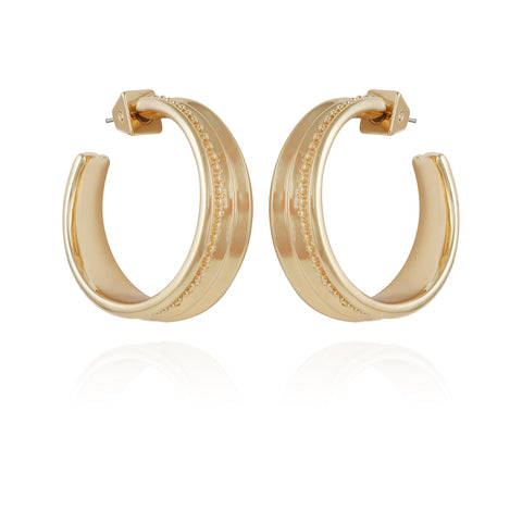 Chunky Open Hoop Earrings - Gold Tone - Vince Camuto