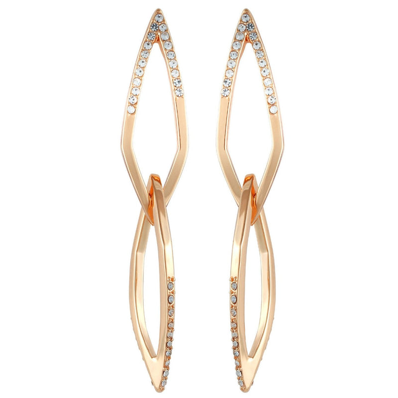 14K Goldtone Crystal Stone Link Drop Earring - Gold Tone - Vince Camuto