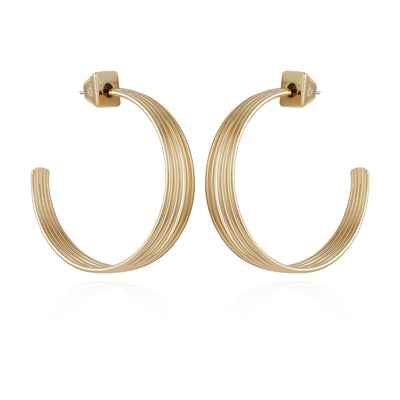 Goldtone Open Stacked Hoop Earrings - Vince Camuto