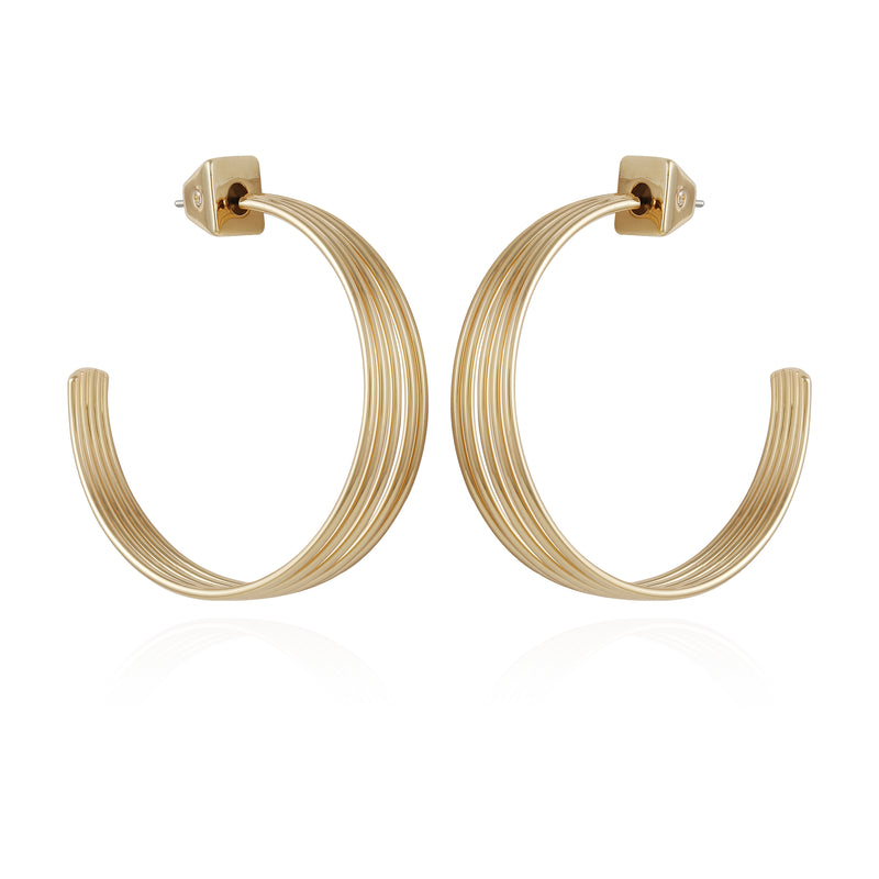 Goldtone Open Stacked Hoop Earrings - Vince Camuto