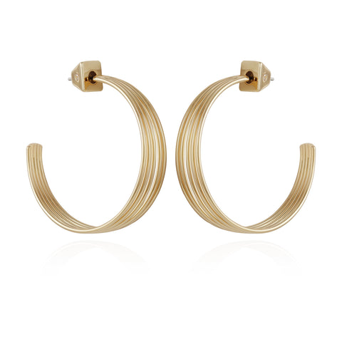 Goldtone Open Stacked Hoop Earrings - Gold Tone - Vince Camuto