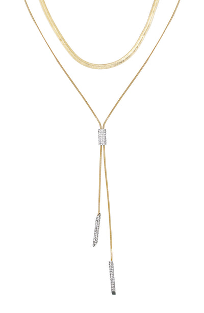 Layered Goldtone & Crystal Pendant Necklace - Two Tone - Vince Camuto