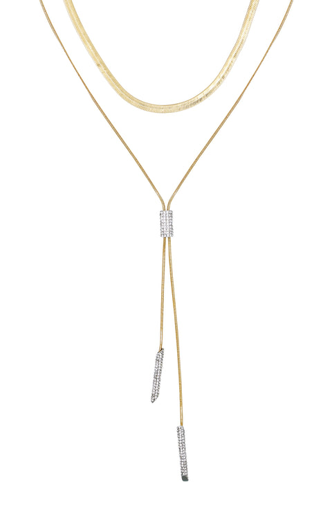 Layered Goldtone & Crystal Pendant Necklace - Two Tone - Vince Camuto