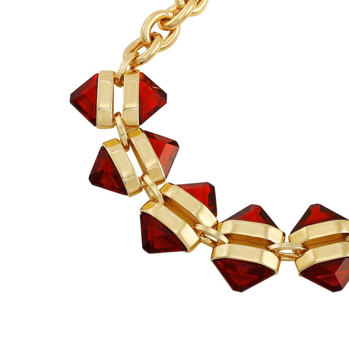 Goldtone Red Stone Cable Chain Bracelet - Gold Tone - Vince Camuto