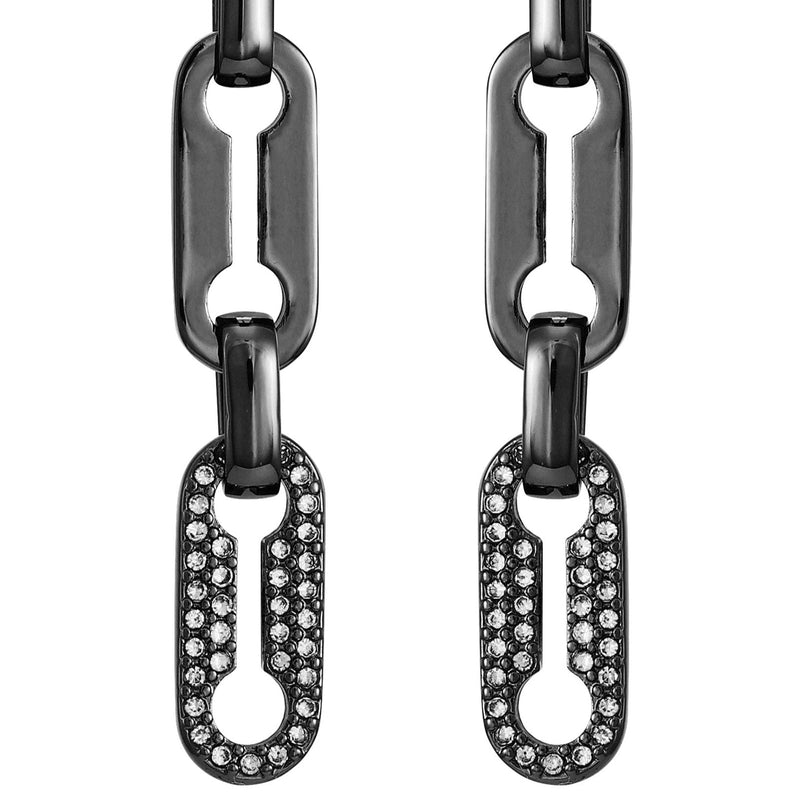 Hematite Link Dangle Drop Earrings - Hematite - Vince Camuto