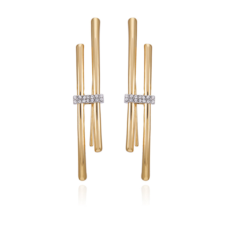 Goldtone Crystal Stone Fish Hook Earrings - Gold Tone - Vince Camuto