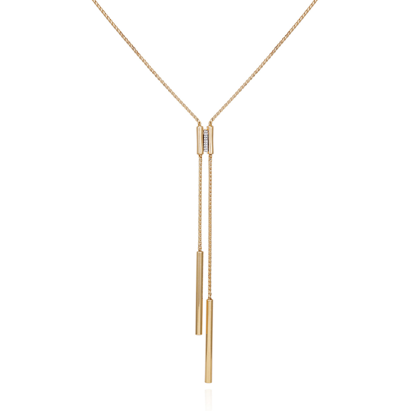 Goldtone Crystal Stone Long Y-Necklace - Vince Camuto