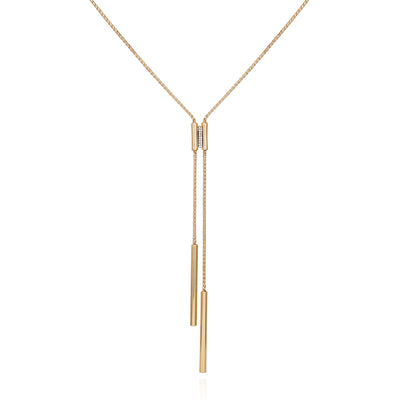 Goldtone Crystal Stone Long Y-Necklace - Vince Camuto
