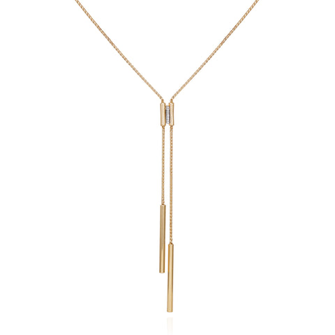 Goldtone Crystal Stone Long Y-Necklace - Vince Camuto