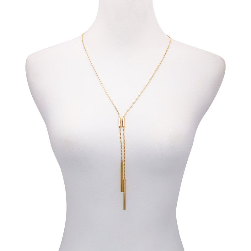 Goldtone Crystal Stone Long Y-Necklace - Vince Camuto
