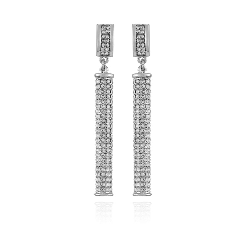 Silvertone Crystal Stone Drop Earrings - Silver Tone - Vince Camuto