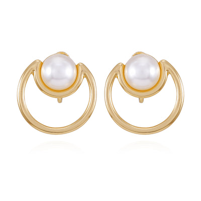 Goldtone Pearl Clip On Earrings - Vince Camuto
