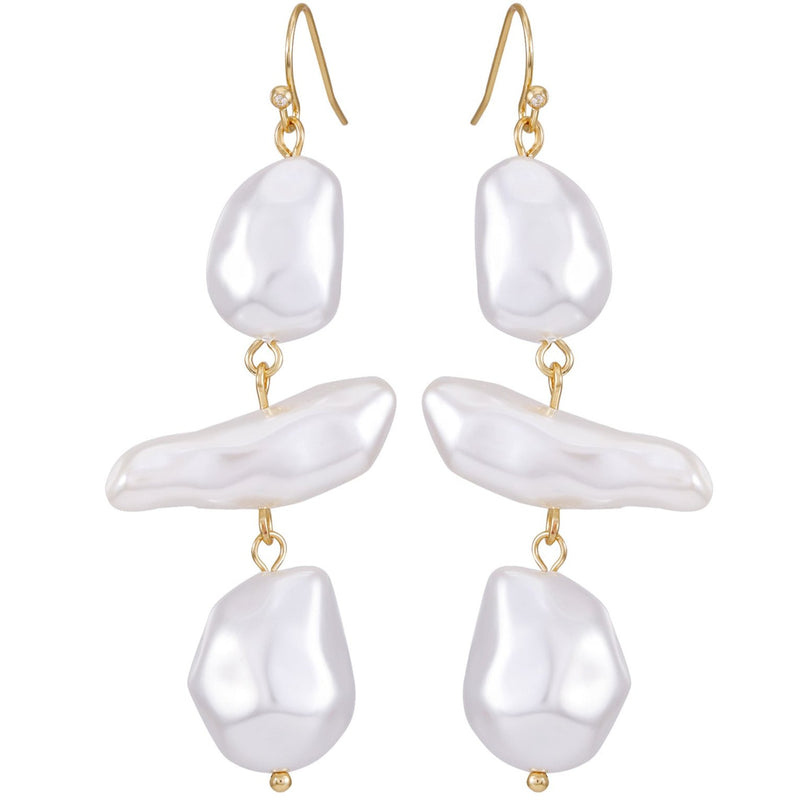 Goldtone Pearl Linear Drop Earrings - Vince Camuto