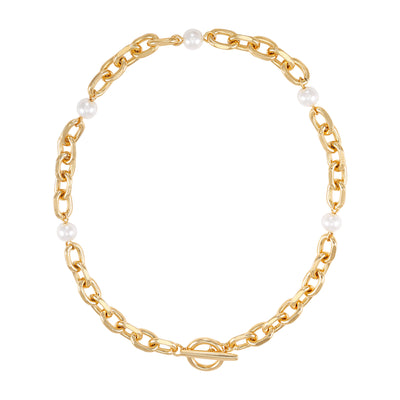 Goldtone Pearl Toggle Necklace - Vince Camuto