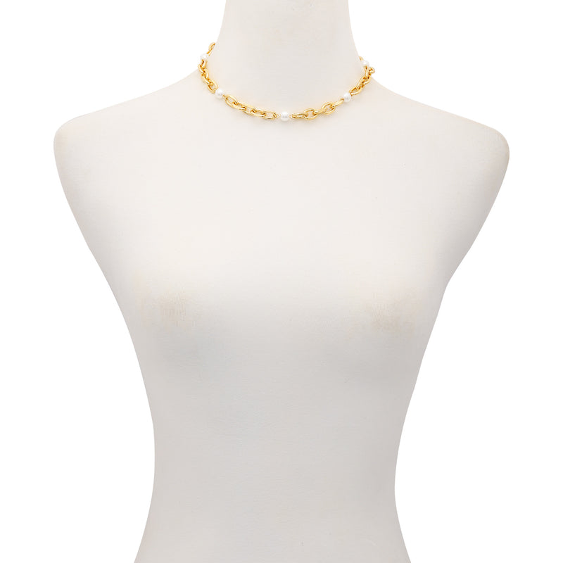 Goldtone Pearl Toggle Necklace - Vince Camuto