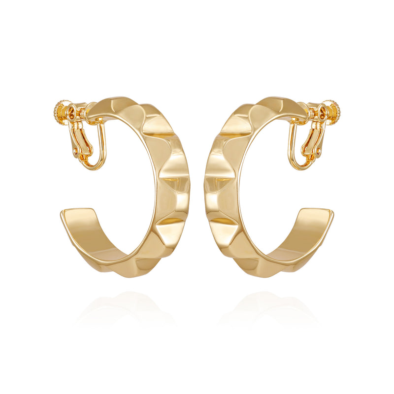 Goldtone Chunky Clip On Hoop Earrings - Vince Camuto