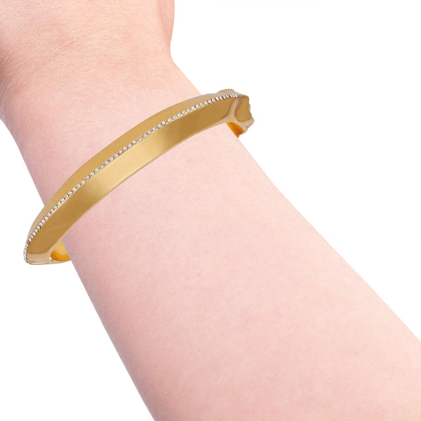 Goldtone Crystal Stone Hinge Bracelet - Vince Camuto