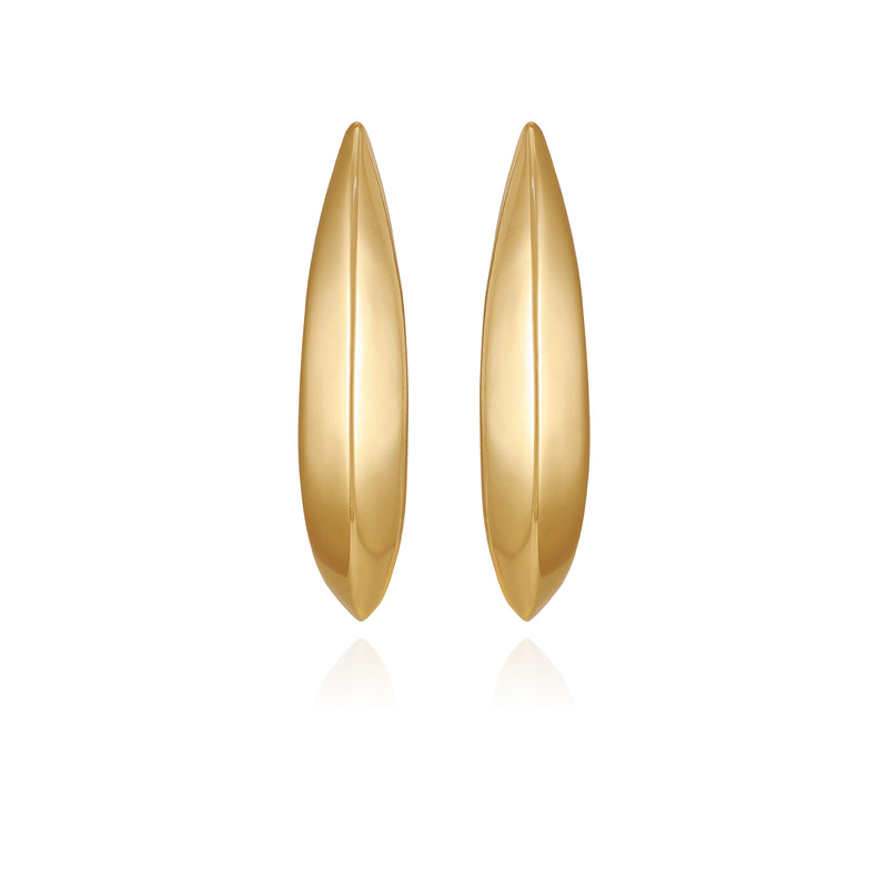Goldtone Gilded Leaf Earrings - Vince Camuto