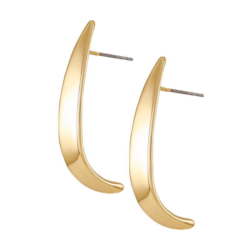 Goldtone Gilded Leaf Earrings - Vince Camuto