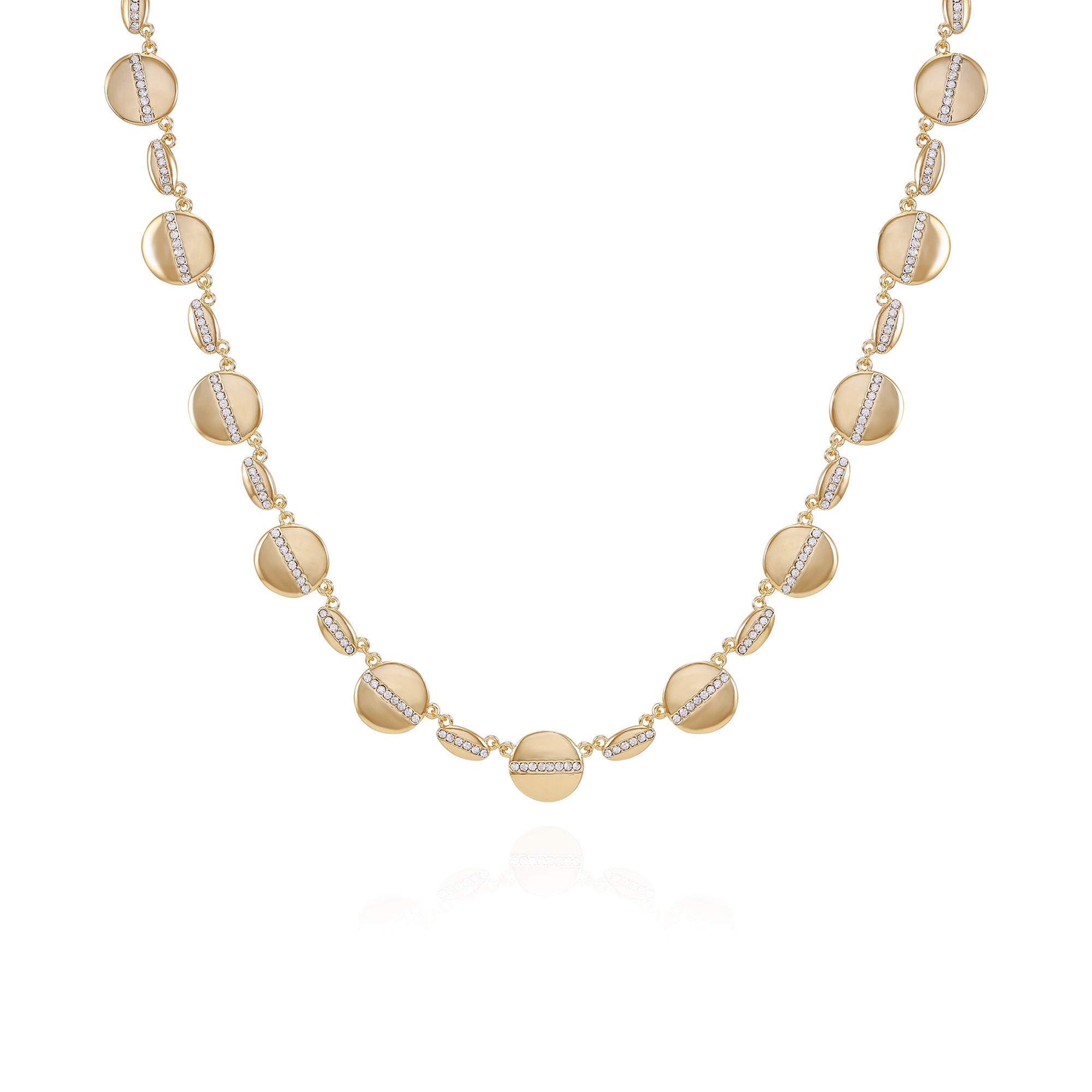 Goldtone Pave Multi-Coin Statement Necklace - Gold Tone - Vince Camuto