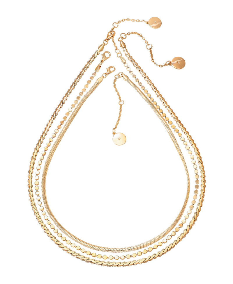 Trio Chain Layered Necklace - Gold Tone - Vince Camuto