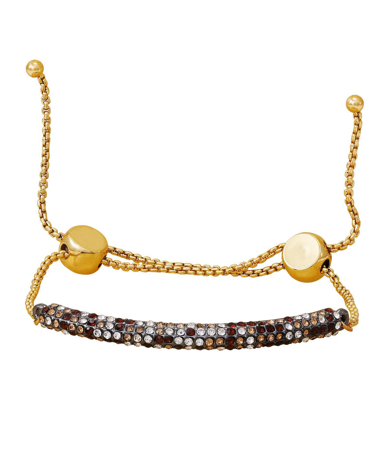 Goldtone Multi Crystal Stone Slider Bracelet - Gold Tone - Vince Camuto