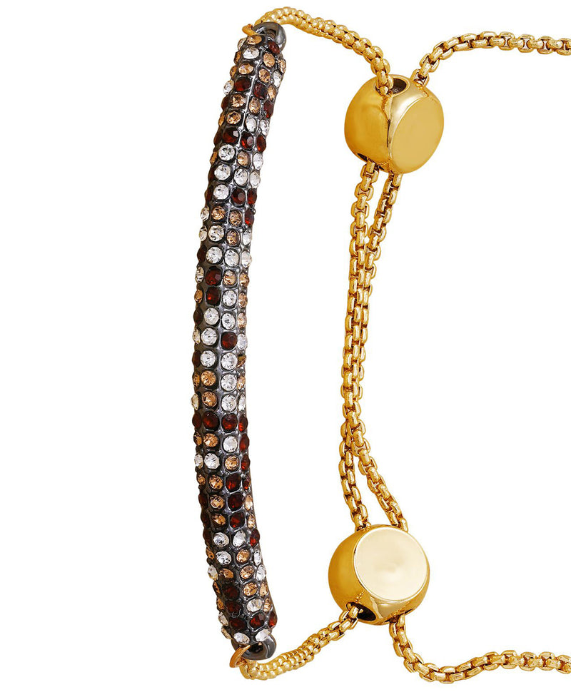 Goldtone Multi Crystal Stone Slider Bracelet - Gold Tone - Vince Camuto