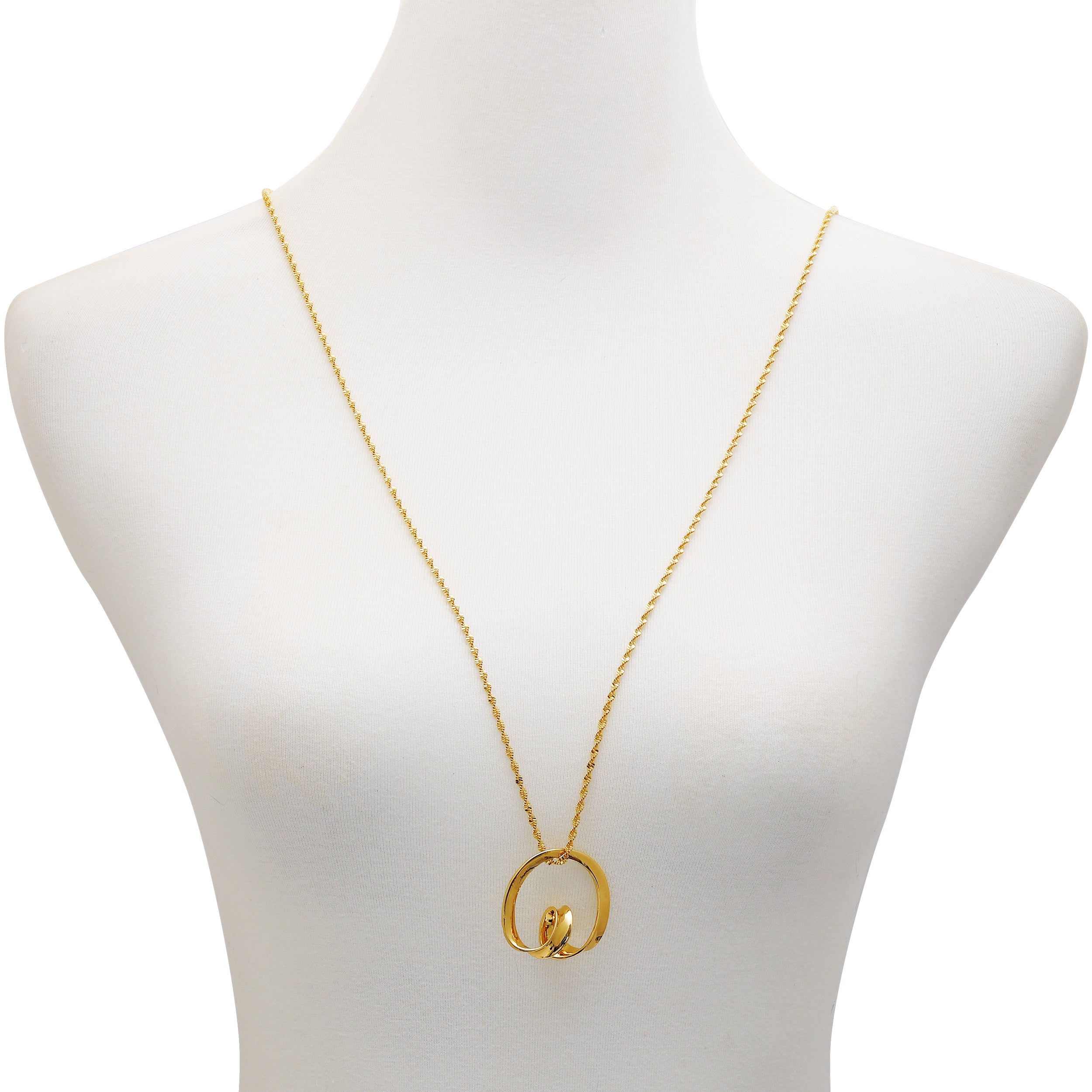 Goldtone Herringbone Chain Long Necklace - Vince Camuto